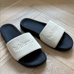 lululemon athletica Black and Cream Slip-On Loafers